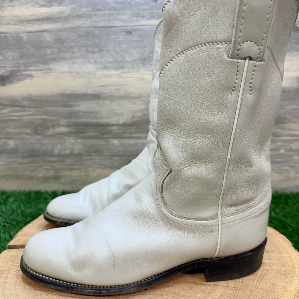 Justin Women - Size 6M - Vintage Ivory Roper Cowboy Boots L3713 - Picture 7 of 12